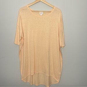 LuLaRoe Short Sleeve Peach Pink Irma Tunic (Medium)